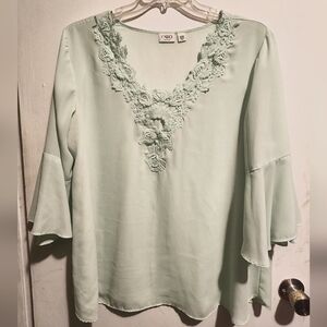 Sheer mint top